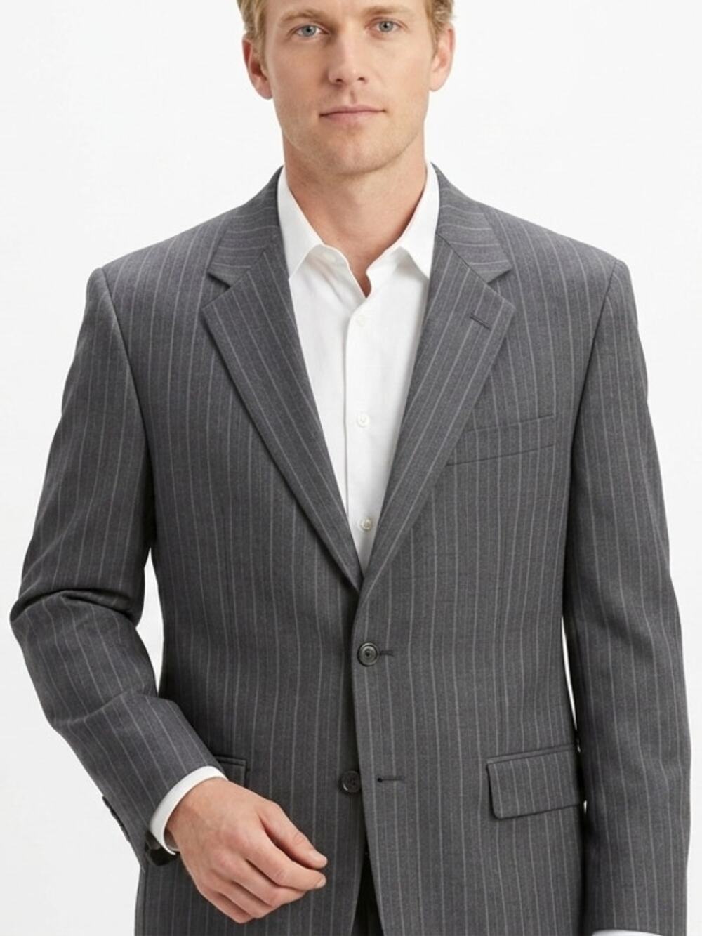 Kenneth Cole Made in USA Gray Blazer Men See Measurements